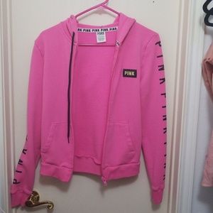 PINK VICTORIA'S SECRET ZIP HOODIE